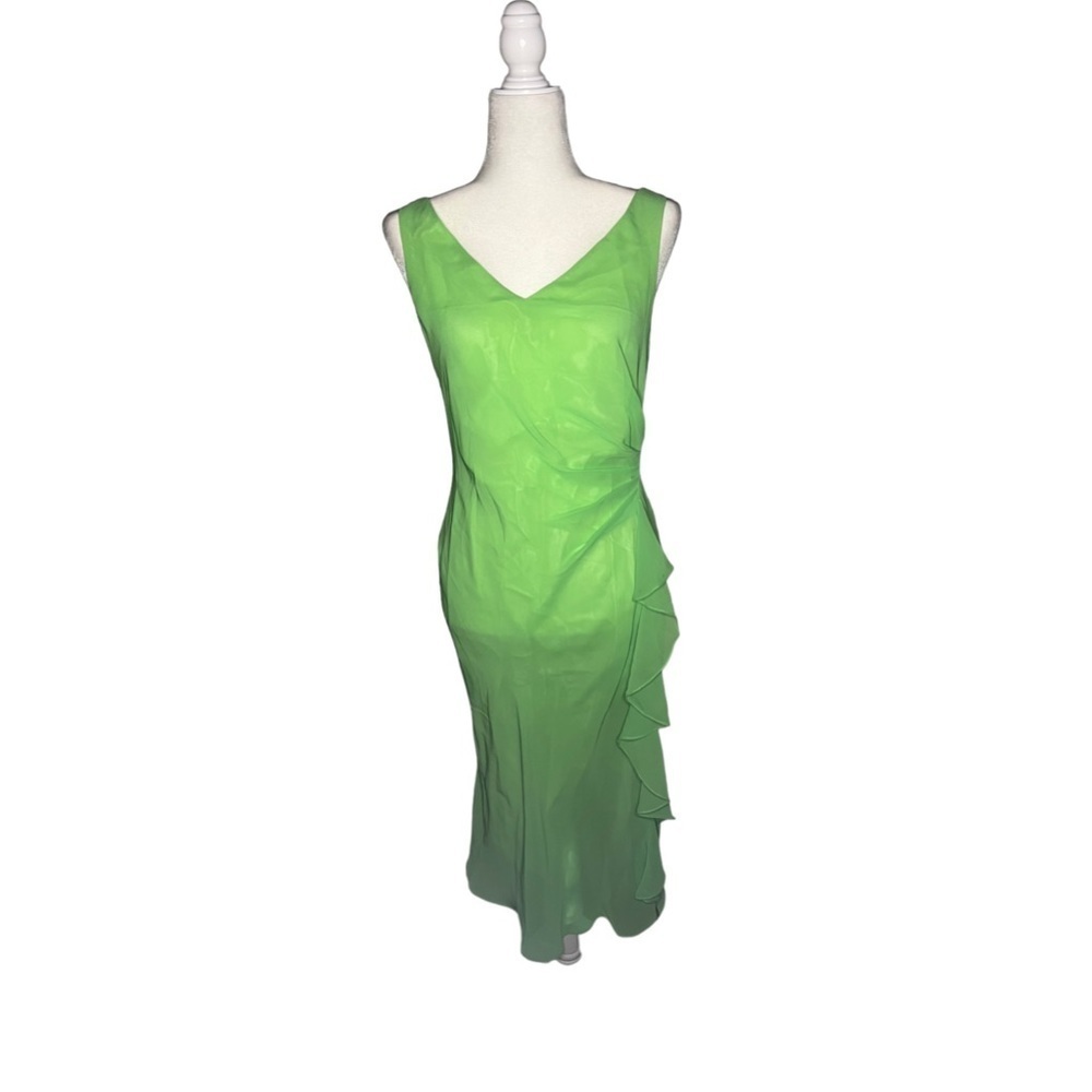Green Y2K Ruffle Dress